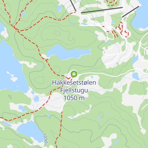 Map of Hakkesetstølen Fjellstugu