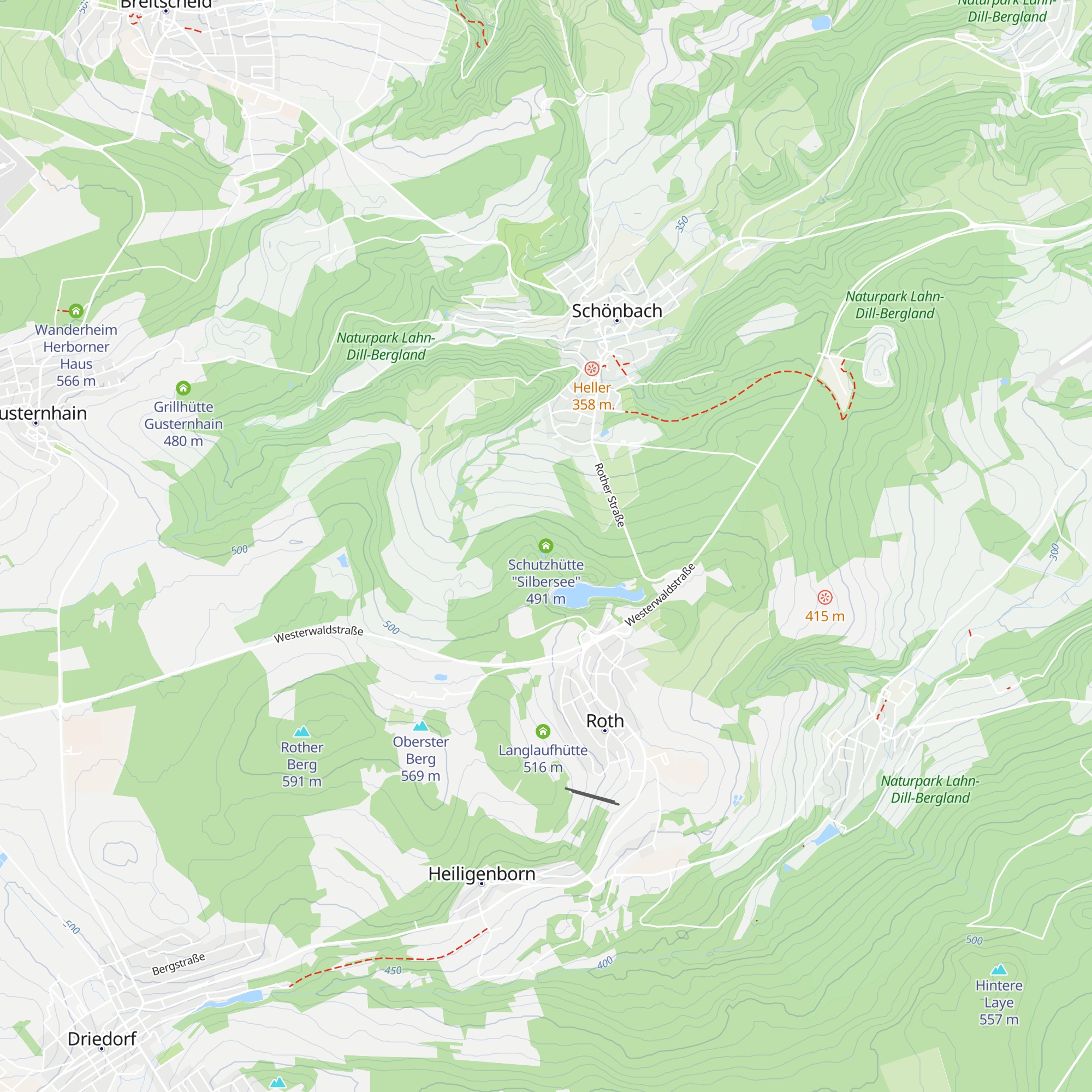 Schutzhütte "Silbersee" map