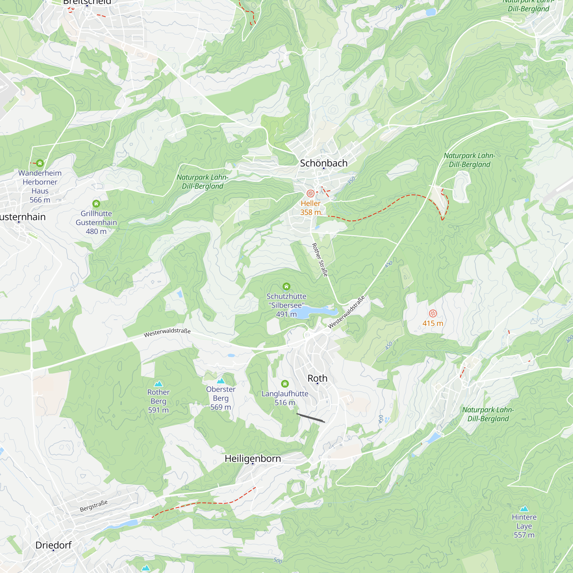 Schutzhütte "Silbersee" map