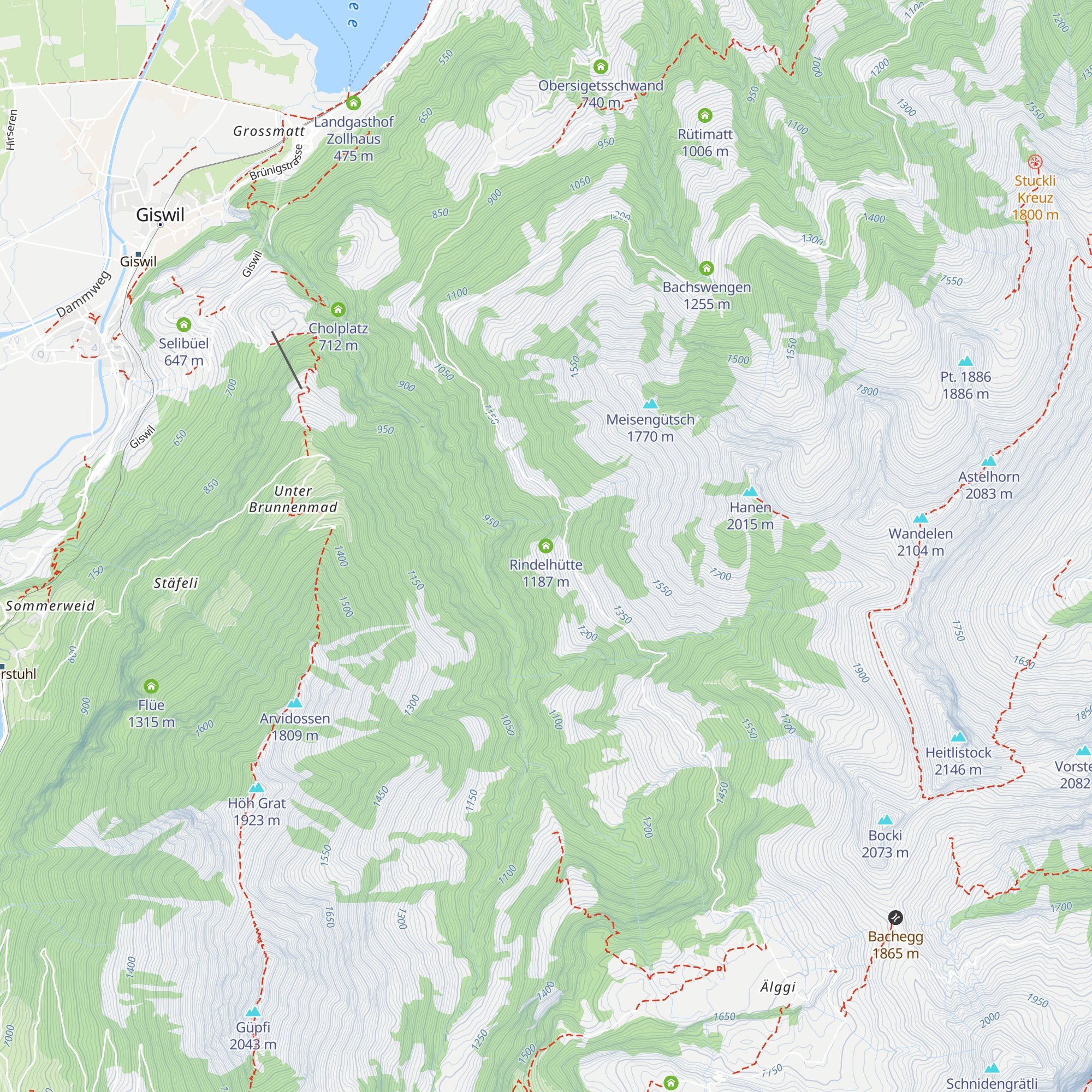Rindelhütte map