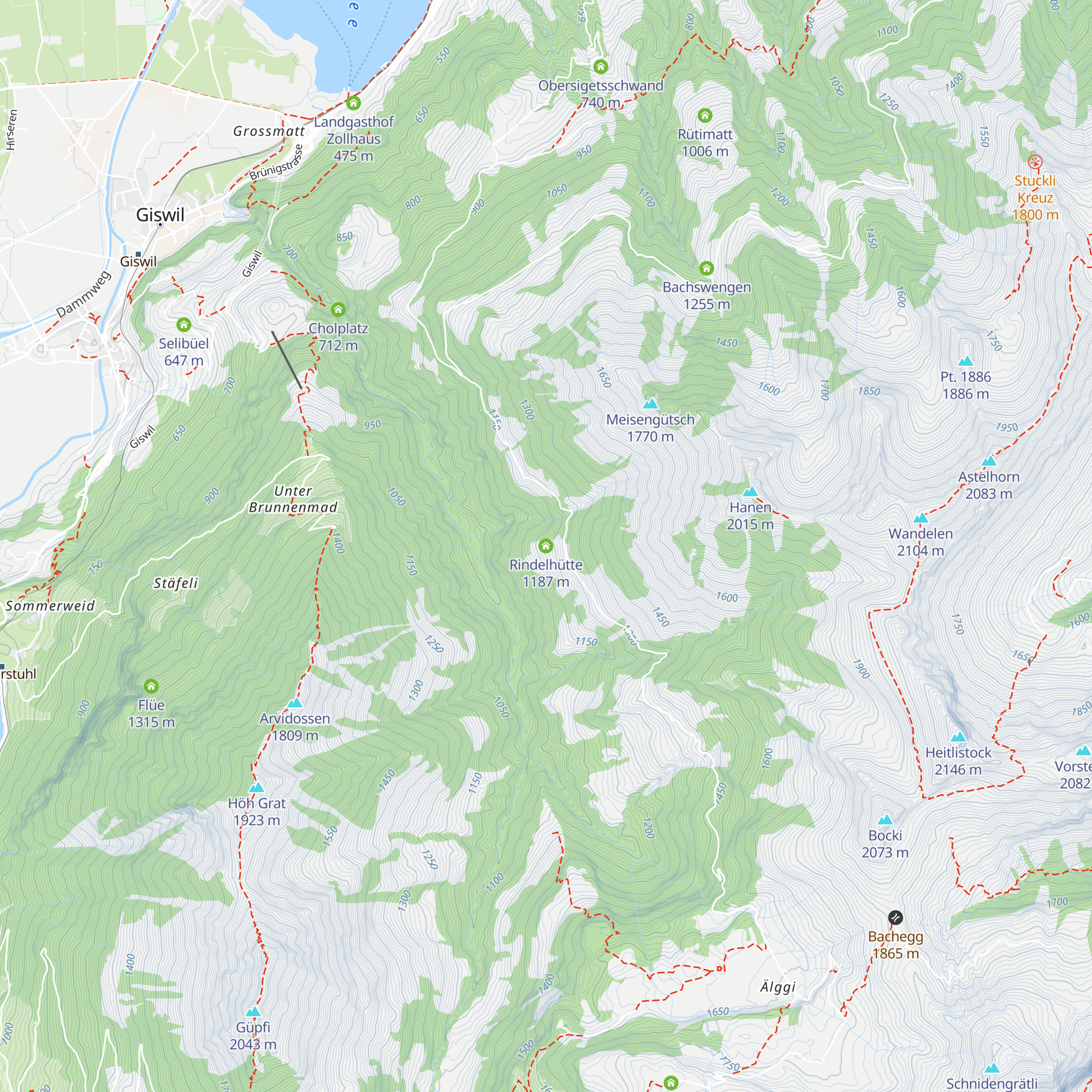 Rindelhütte map