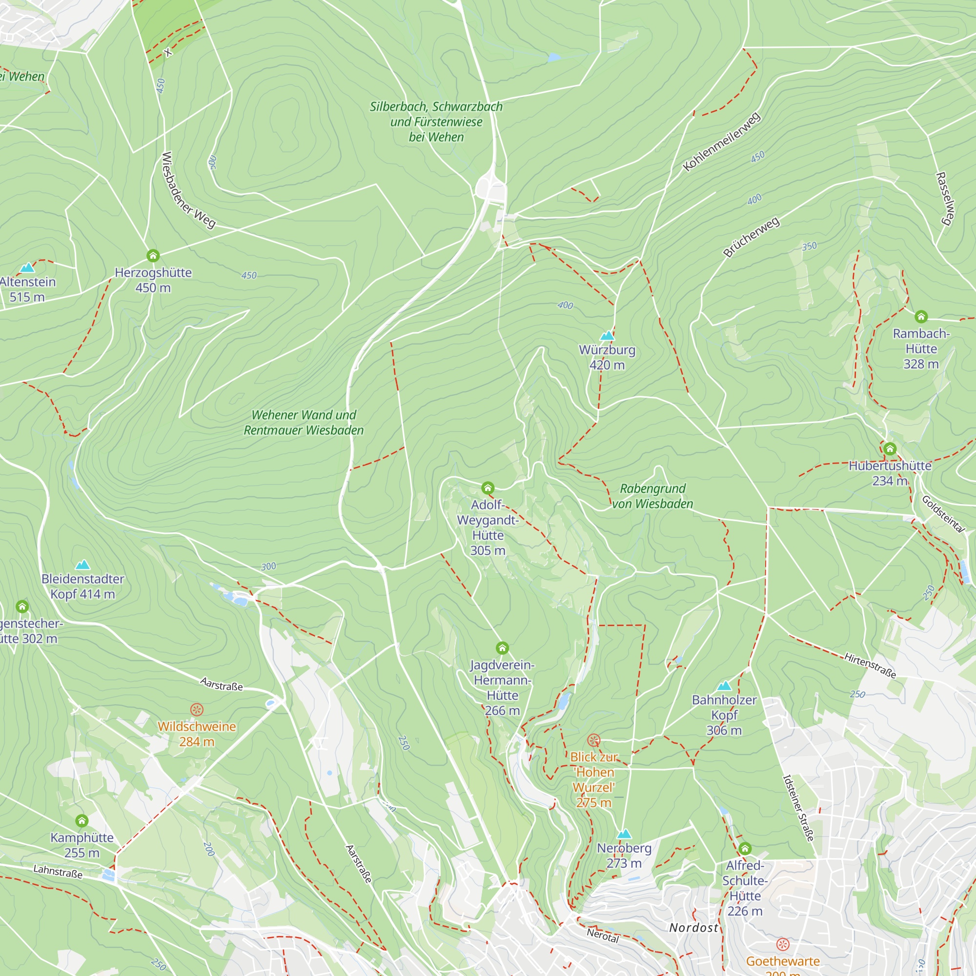 Adolf-Weygandt-Hütte map