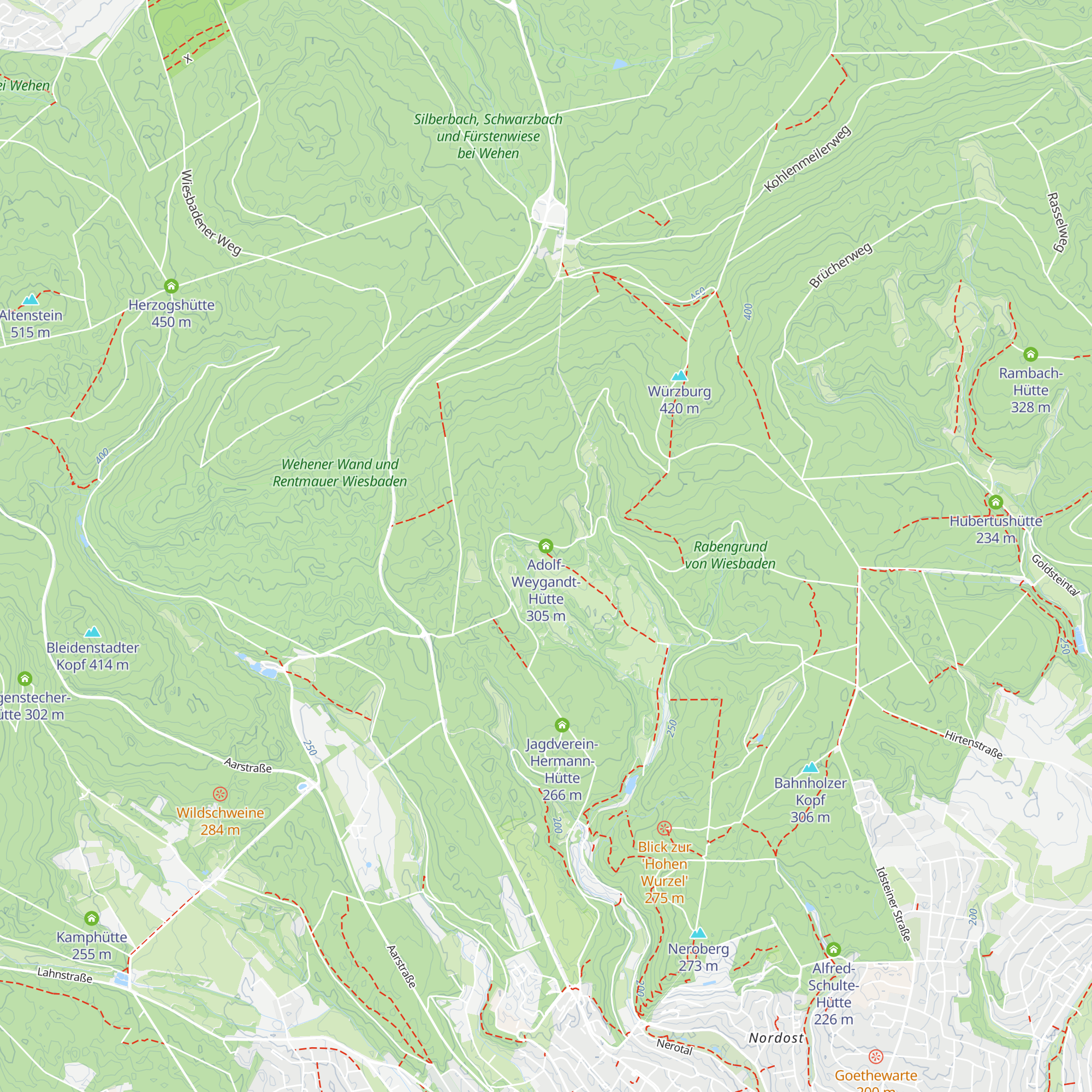 Adolf-Weygandt-Hütte map