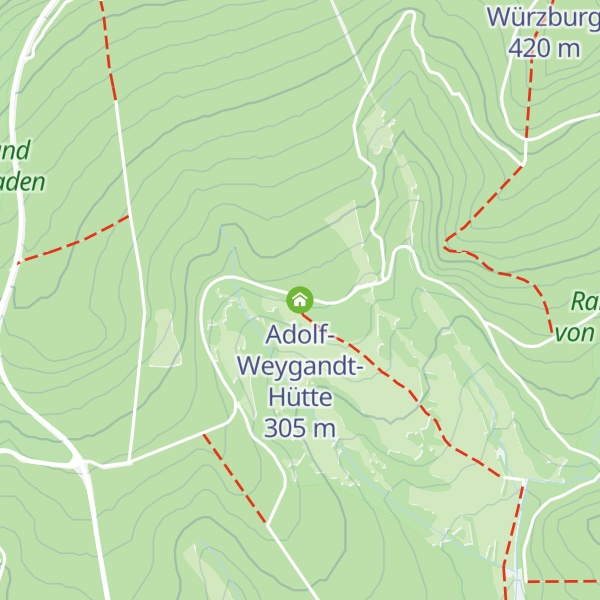 Map of Adolf-Weygandt-Hütte