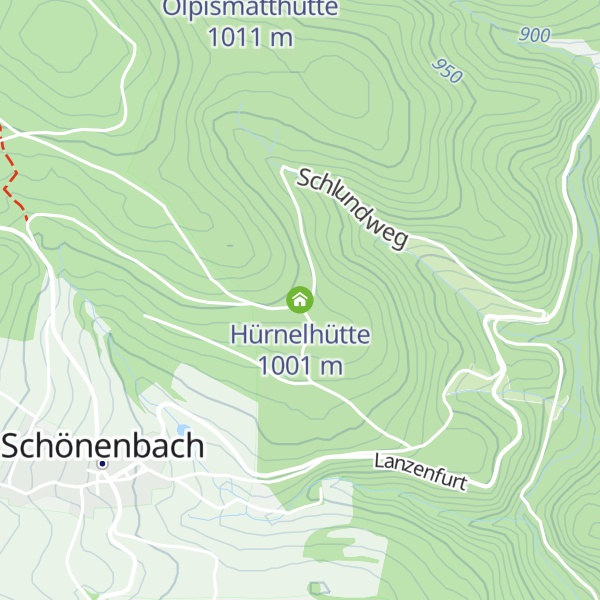 Map of Hürnelhütte