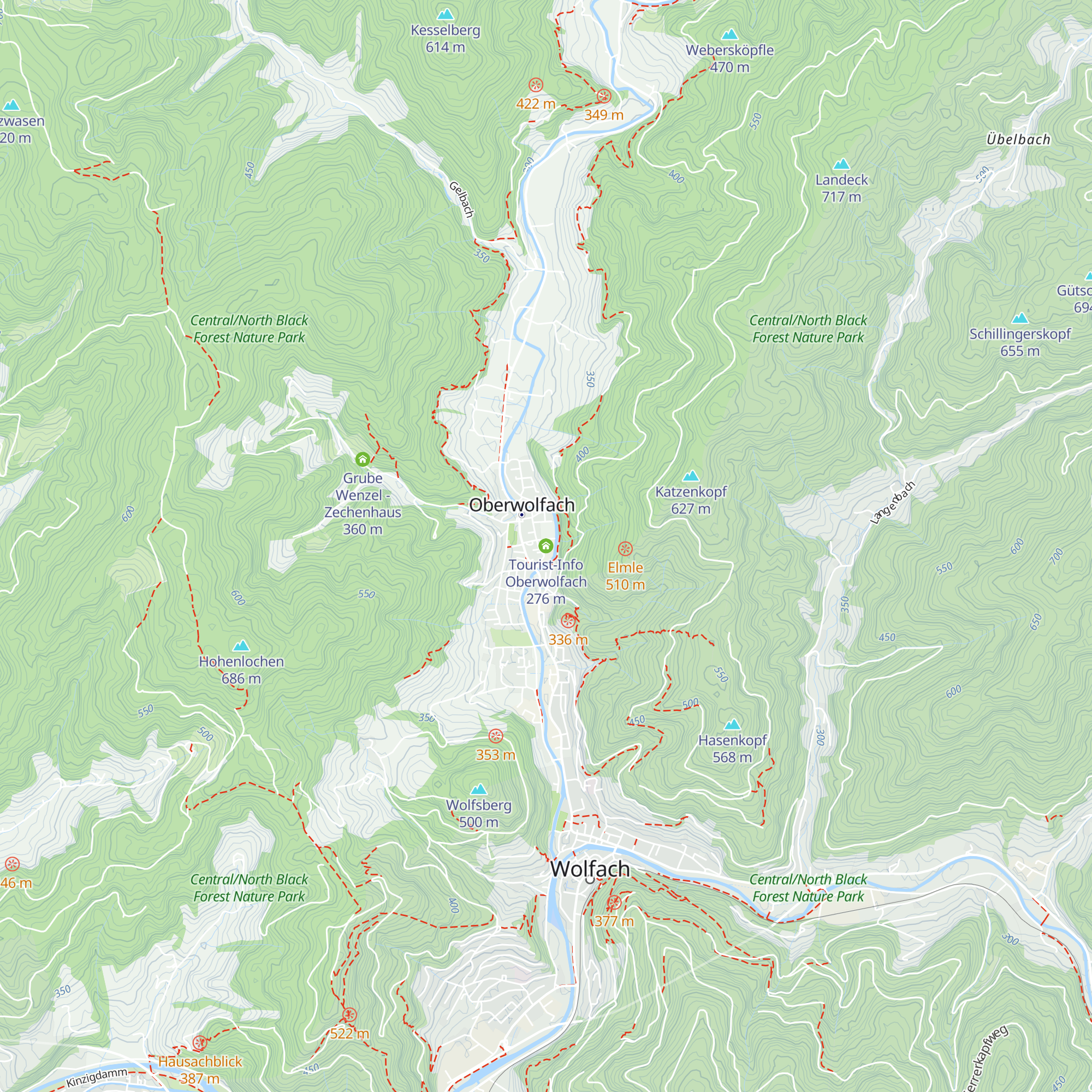 Tourist-Info Oberwolfach map
