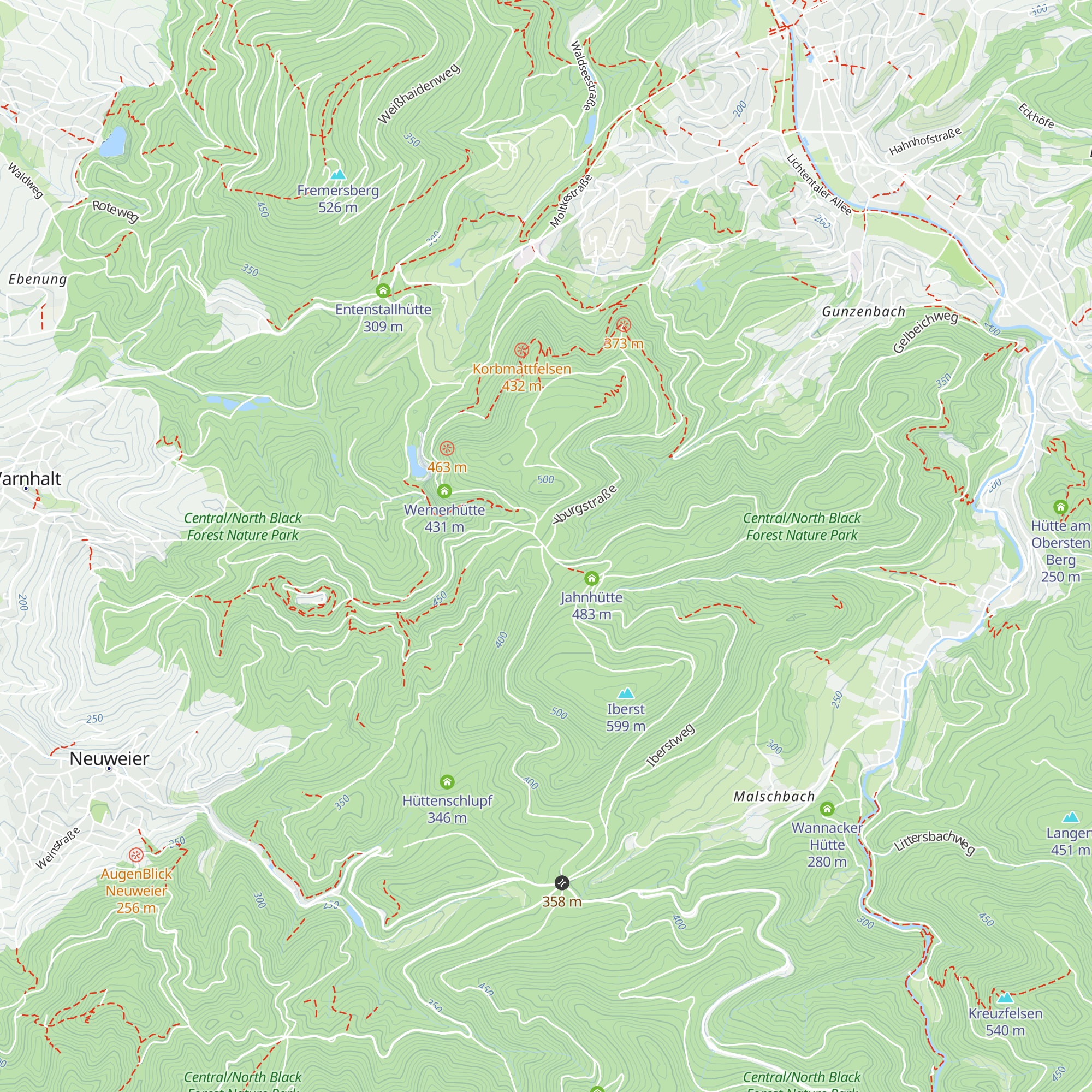 Hütte an der Lache map