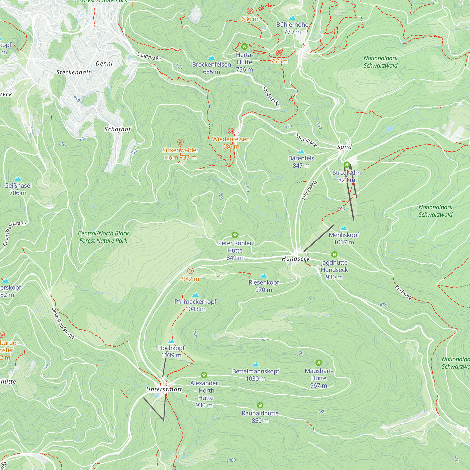 Peter Kohler Hütte map