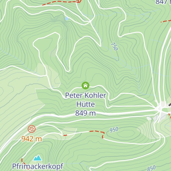 Map of Peter Kohler Hütte