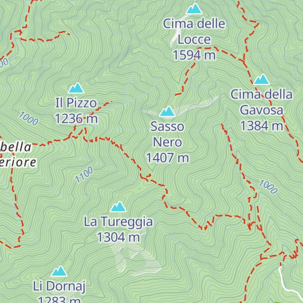 Map of Cima Lunga