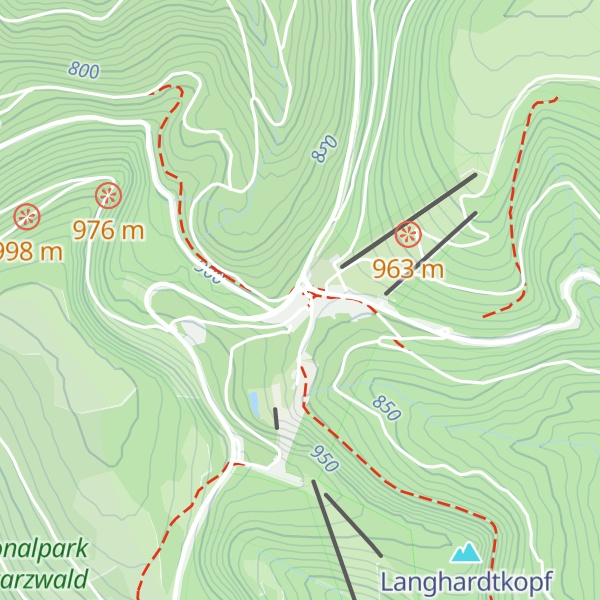 Map of Ruhestein Hütte