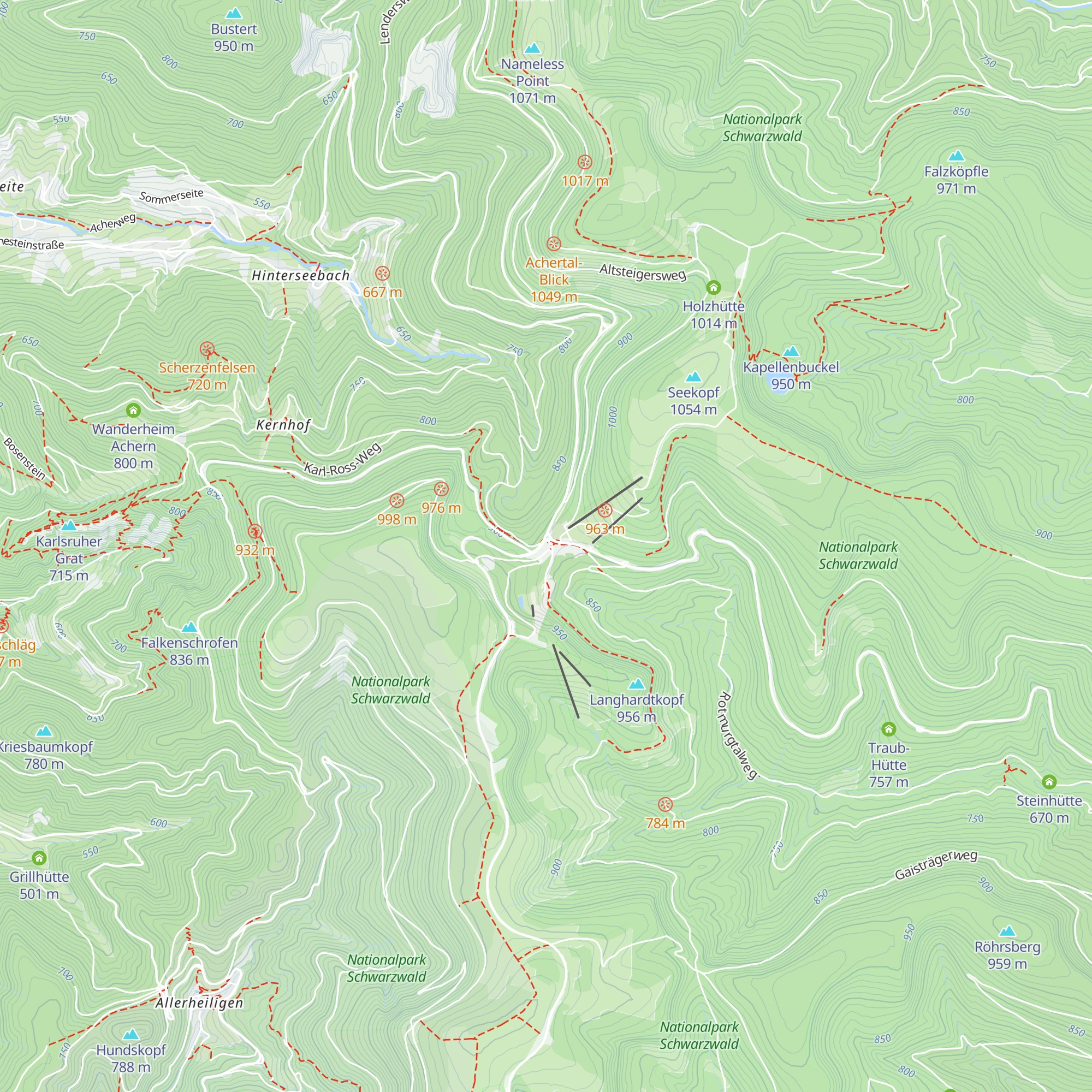 Ruhestein Hütte map