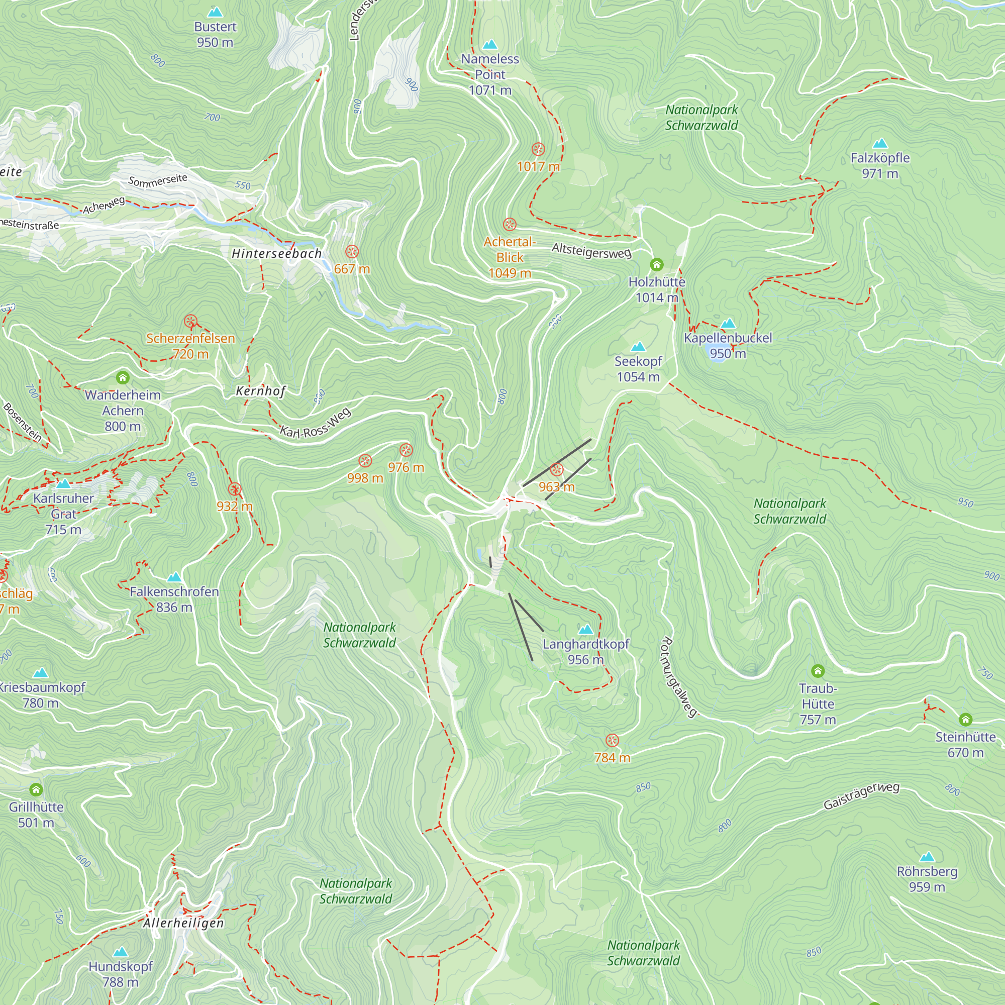 Ruhestein Hütte map