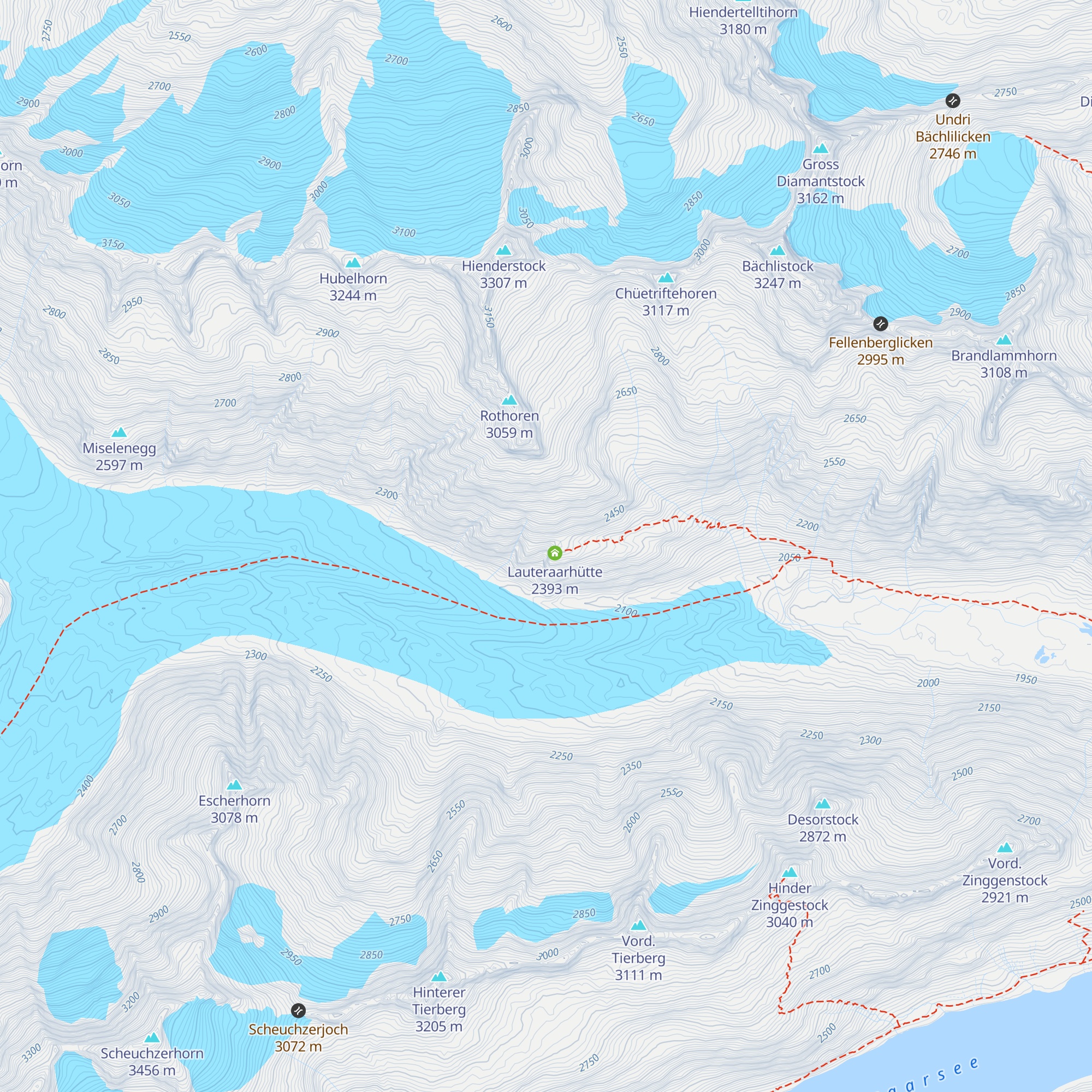 Lauteraarhütte map
