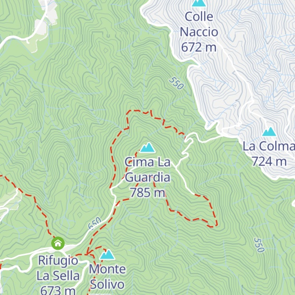 Map of Cima La Guardia
