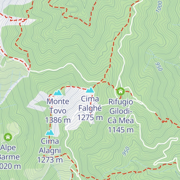 Map of Cima Falghé