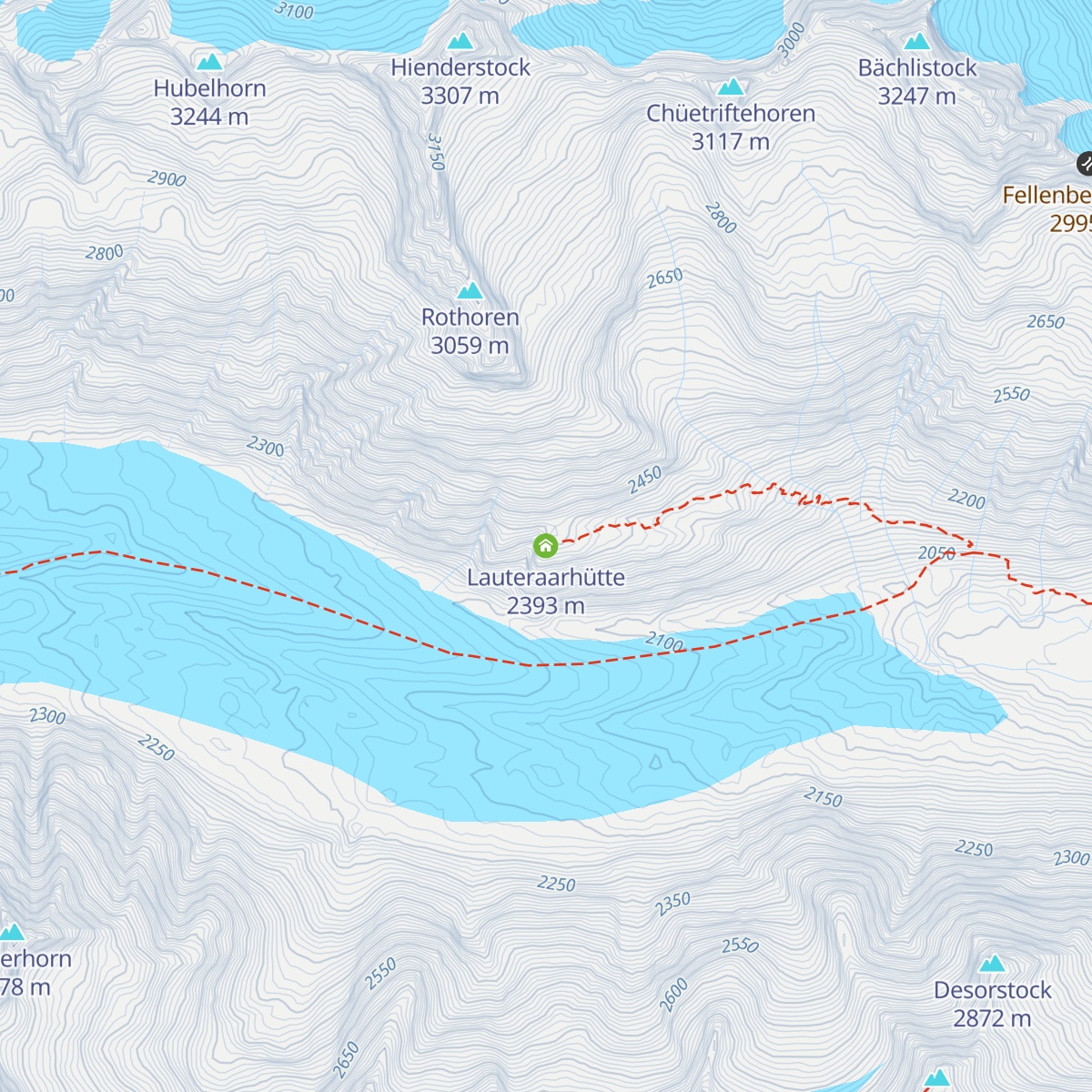 Lauteraarhütte map
