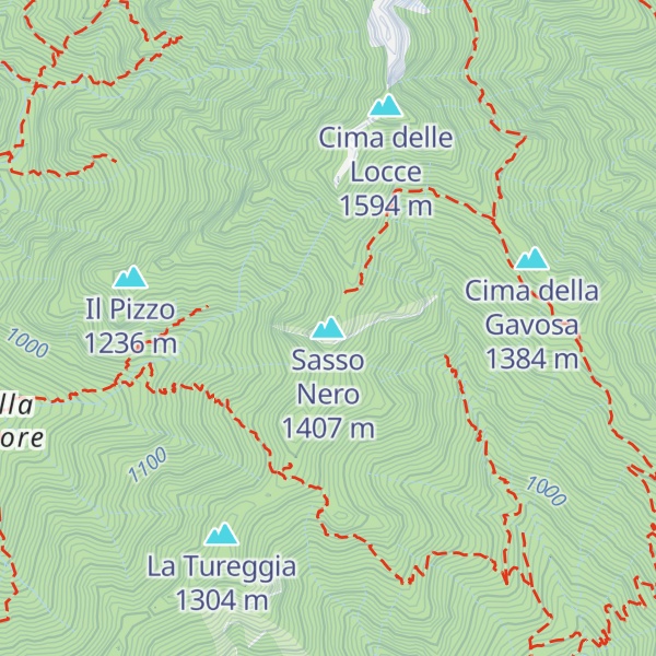 Map of Sasso Nero