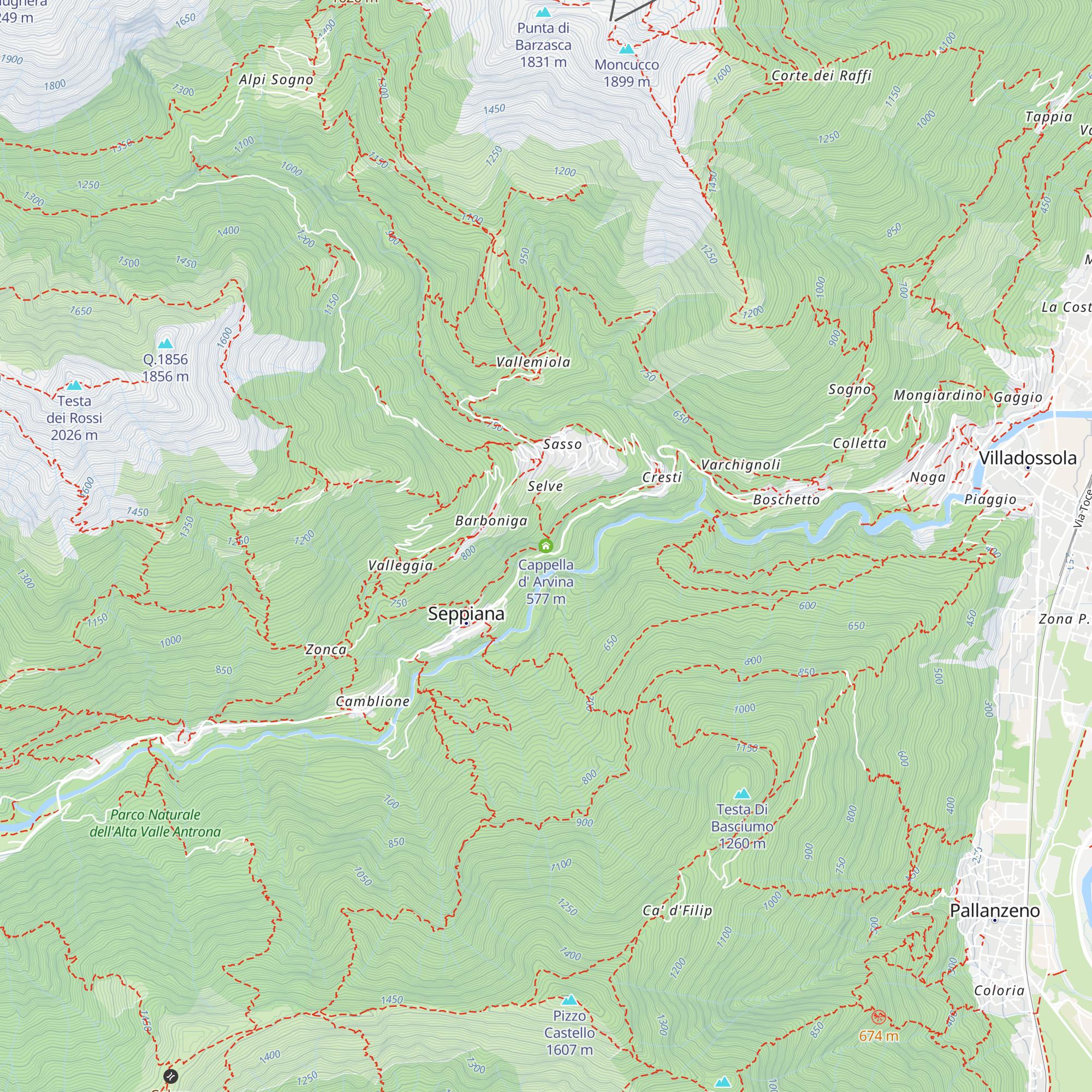 Cappella d' Arvina map