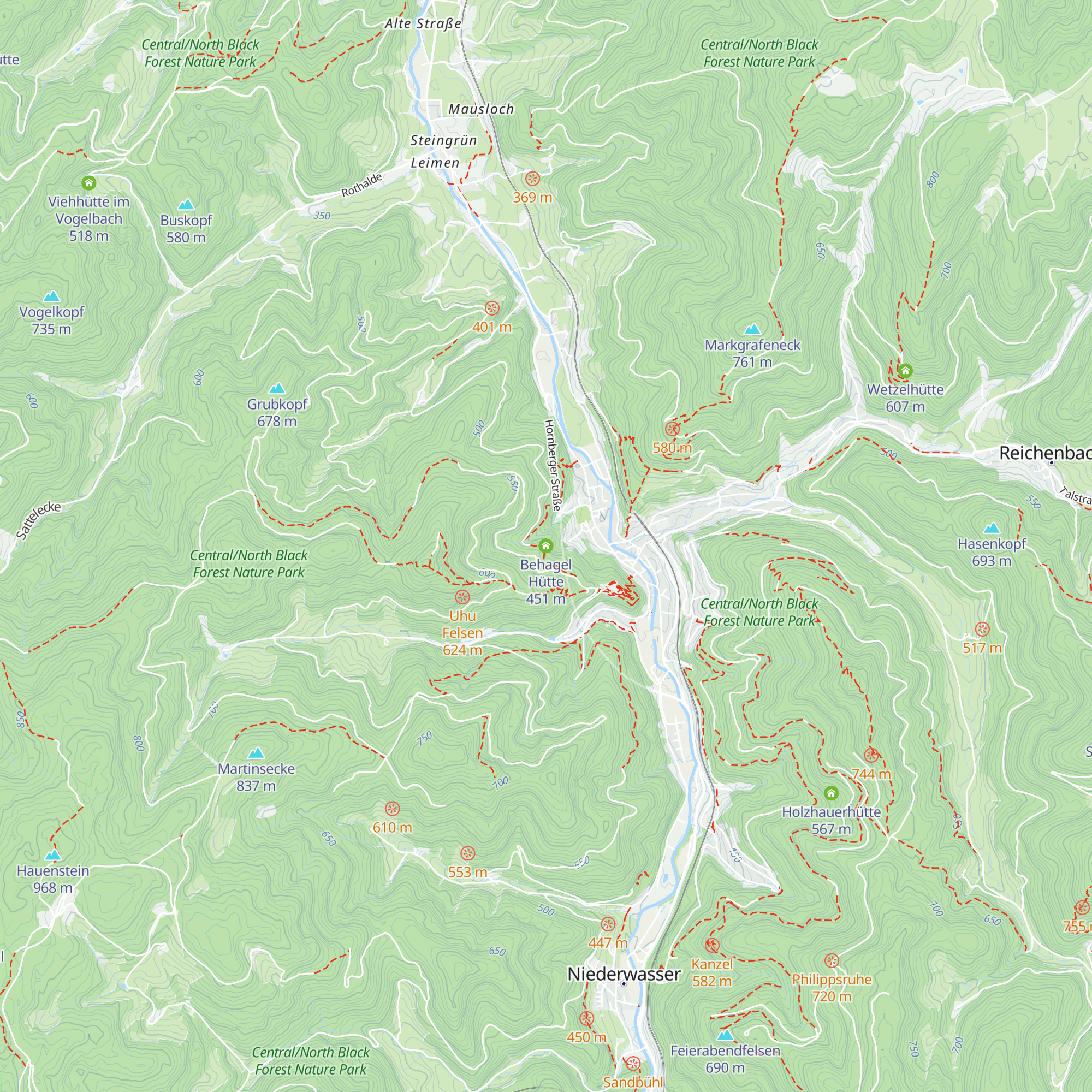 Behagel Hütte map
