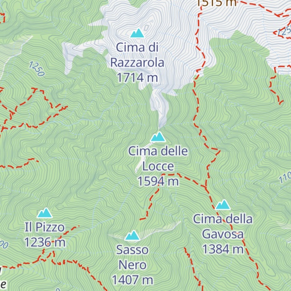 Map of Sasso Alto