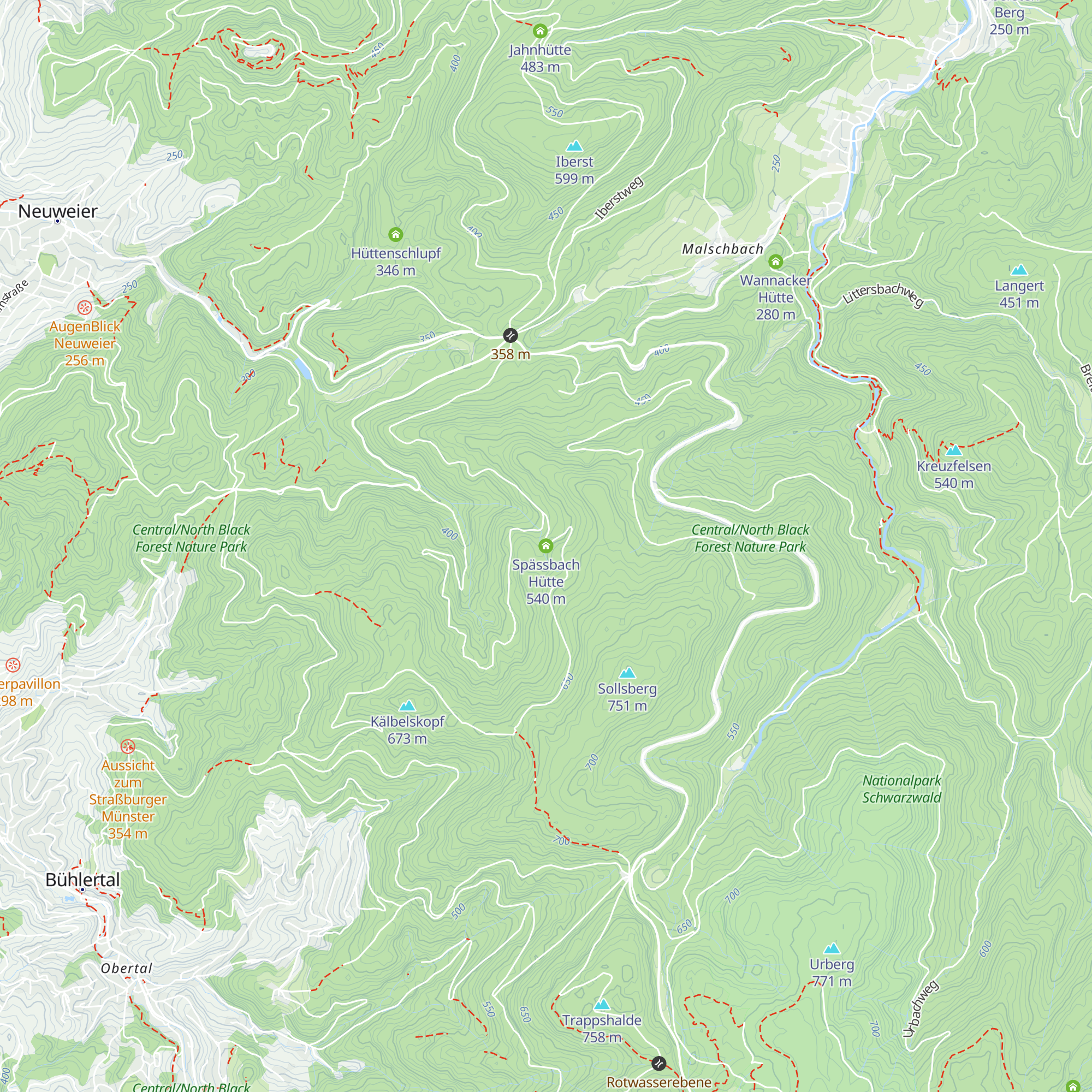 Spässbach Hütte map