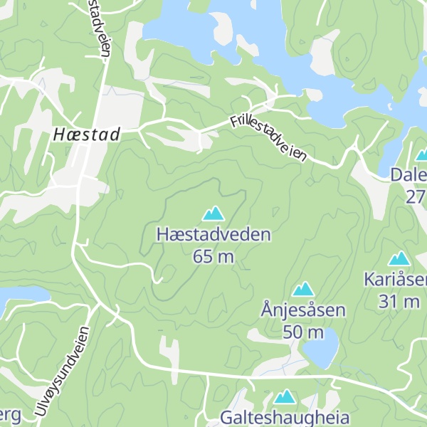 Map of Hæstadveden
