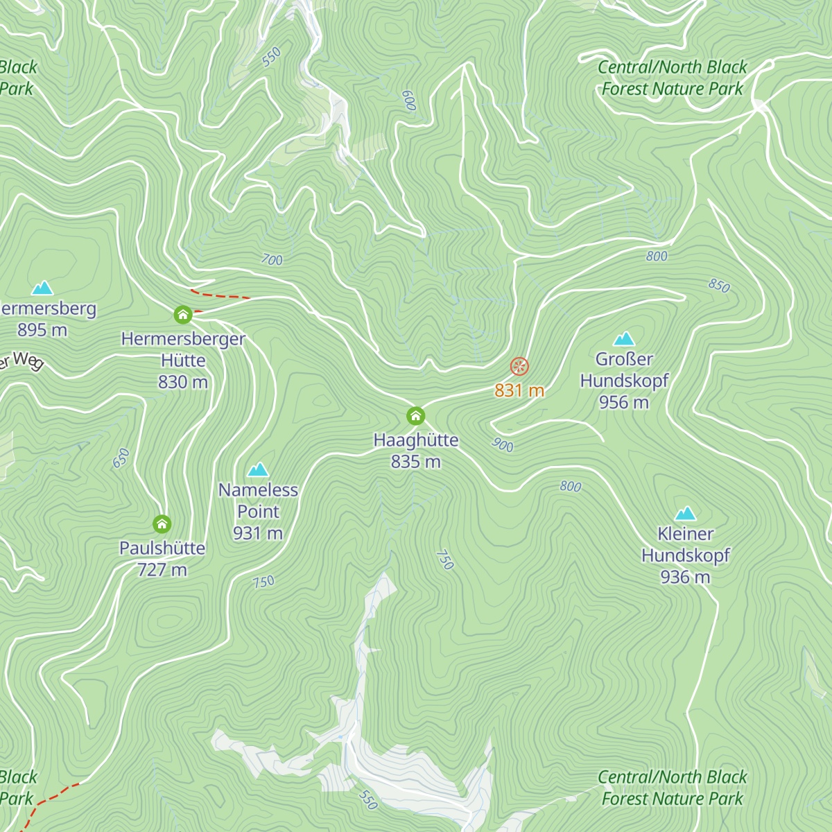 Haaghütte map