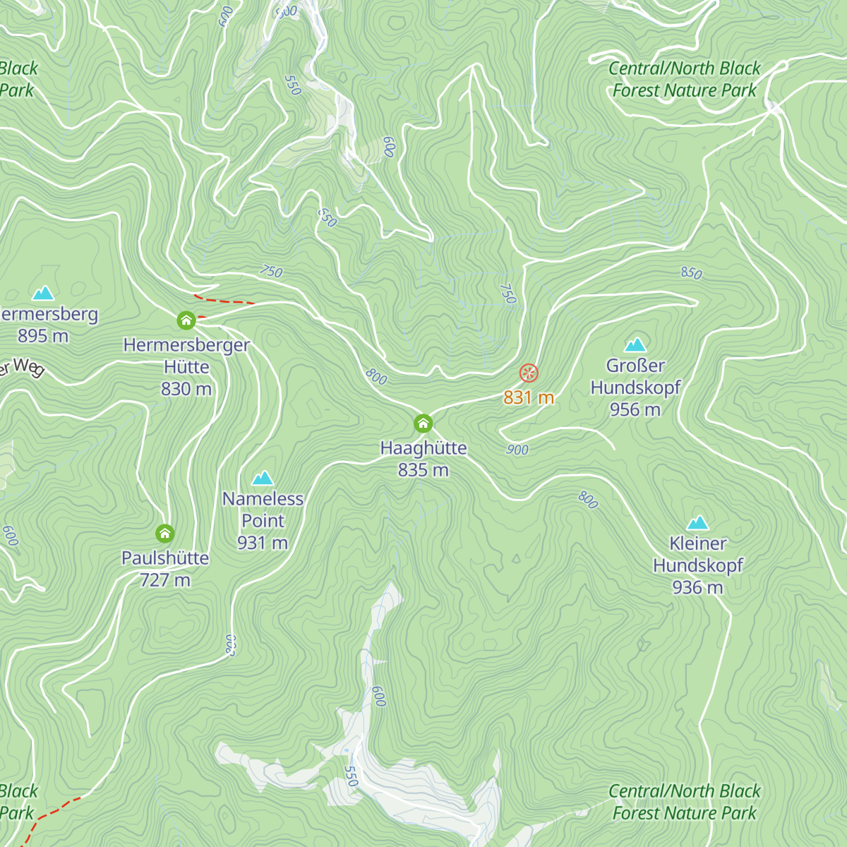 Haaghütte map