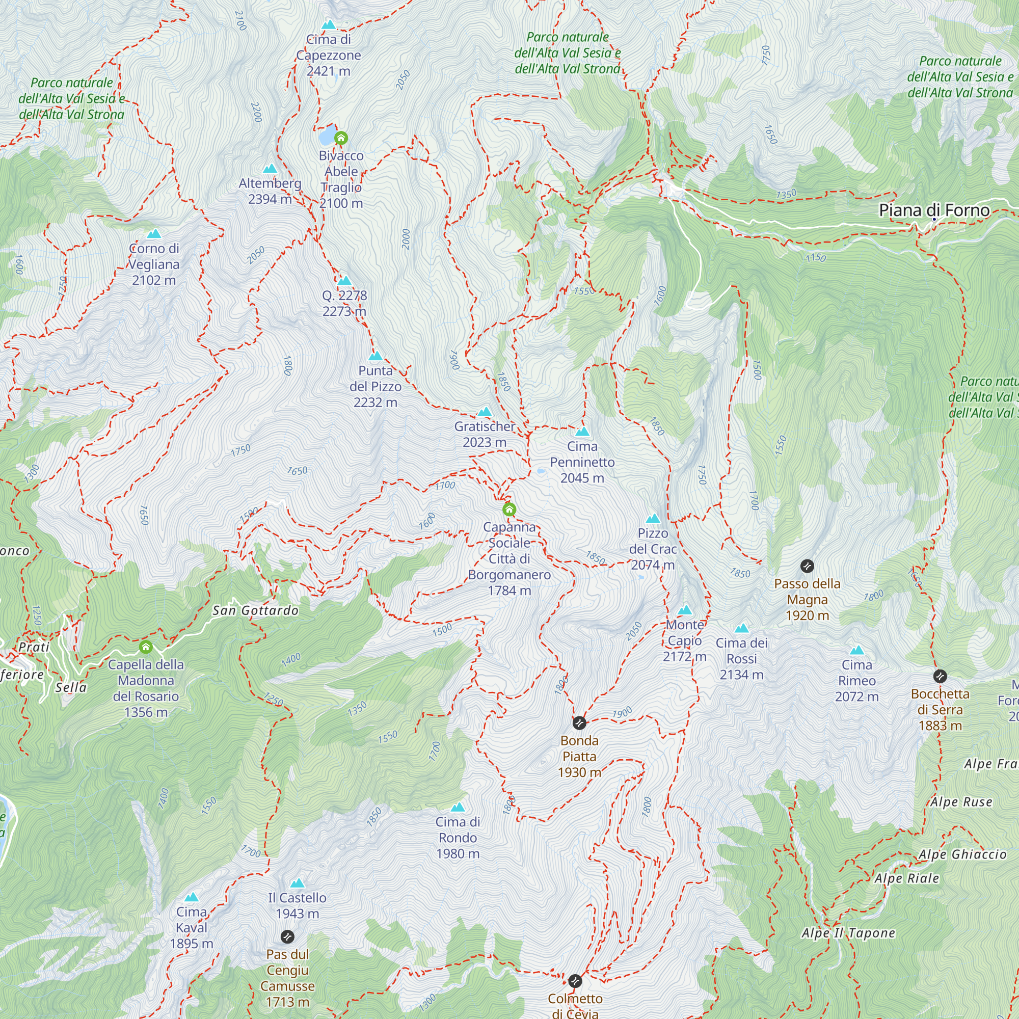 Capanna Sociale Città di Borgomanero map