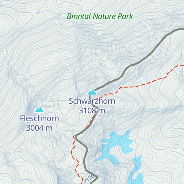 Map of Schwarzhorn