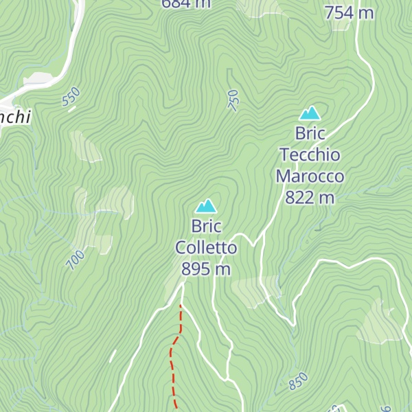 Map of Bric Colletto