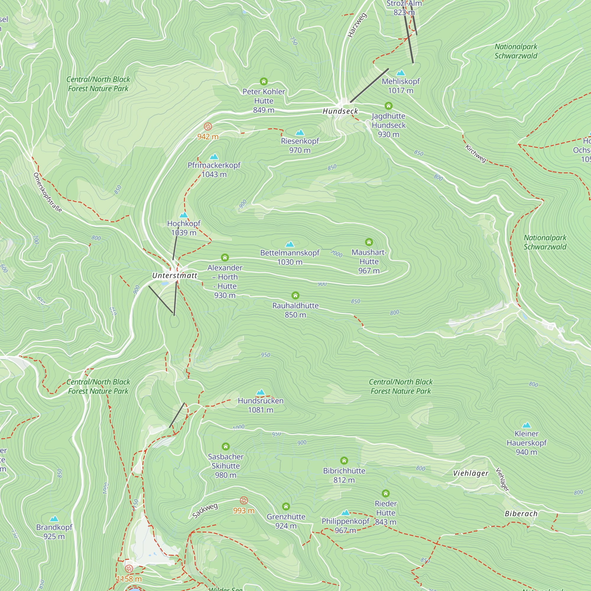 Rauhaldhütte map