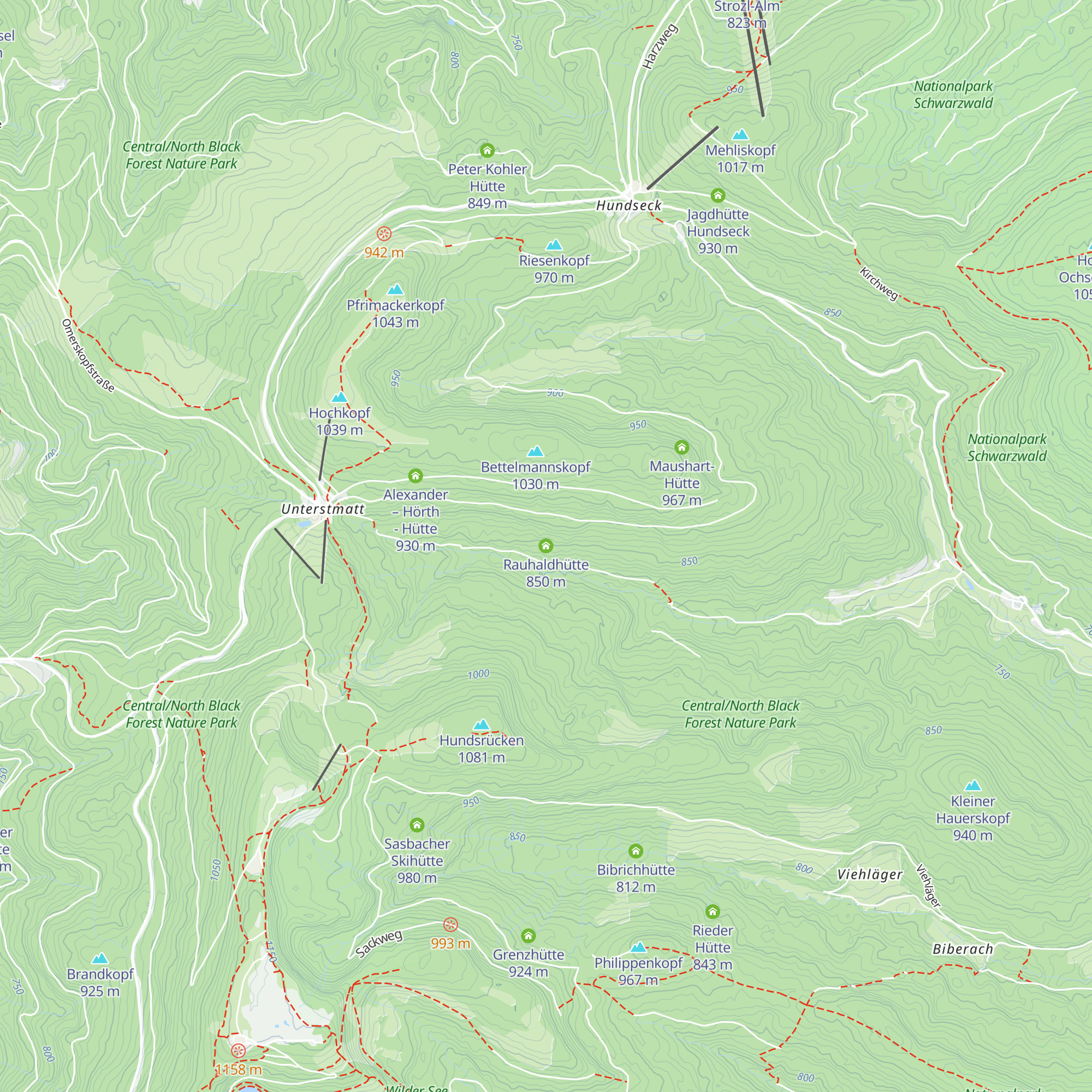 Rauhaldhütte map