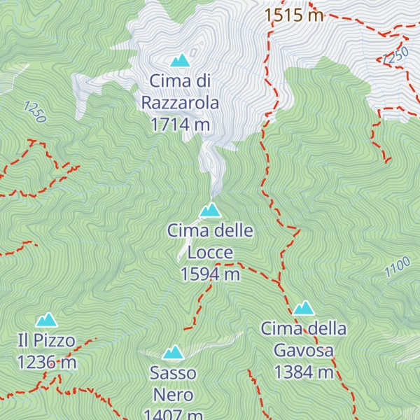 Map of Cima delle Locce