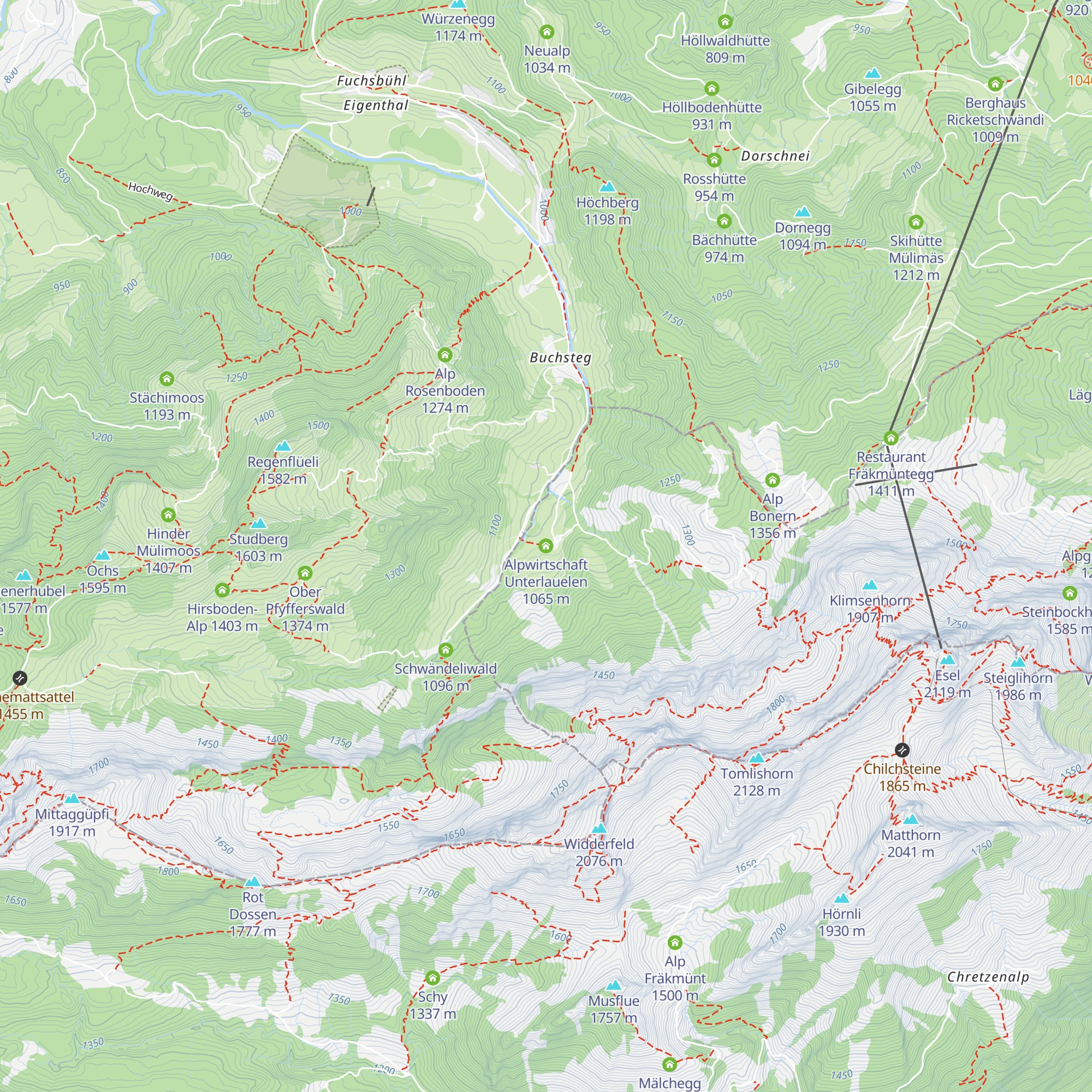 Alpwirtschaft Unterlauelen map