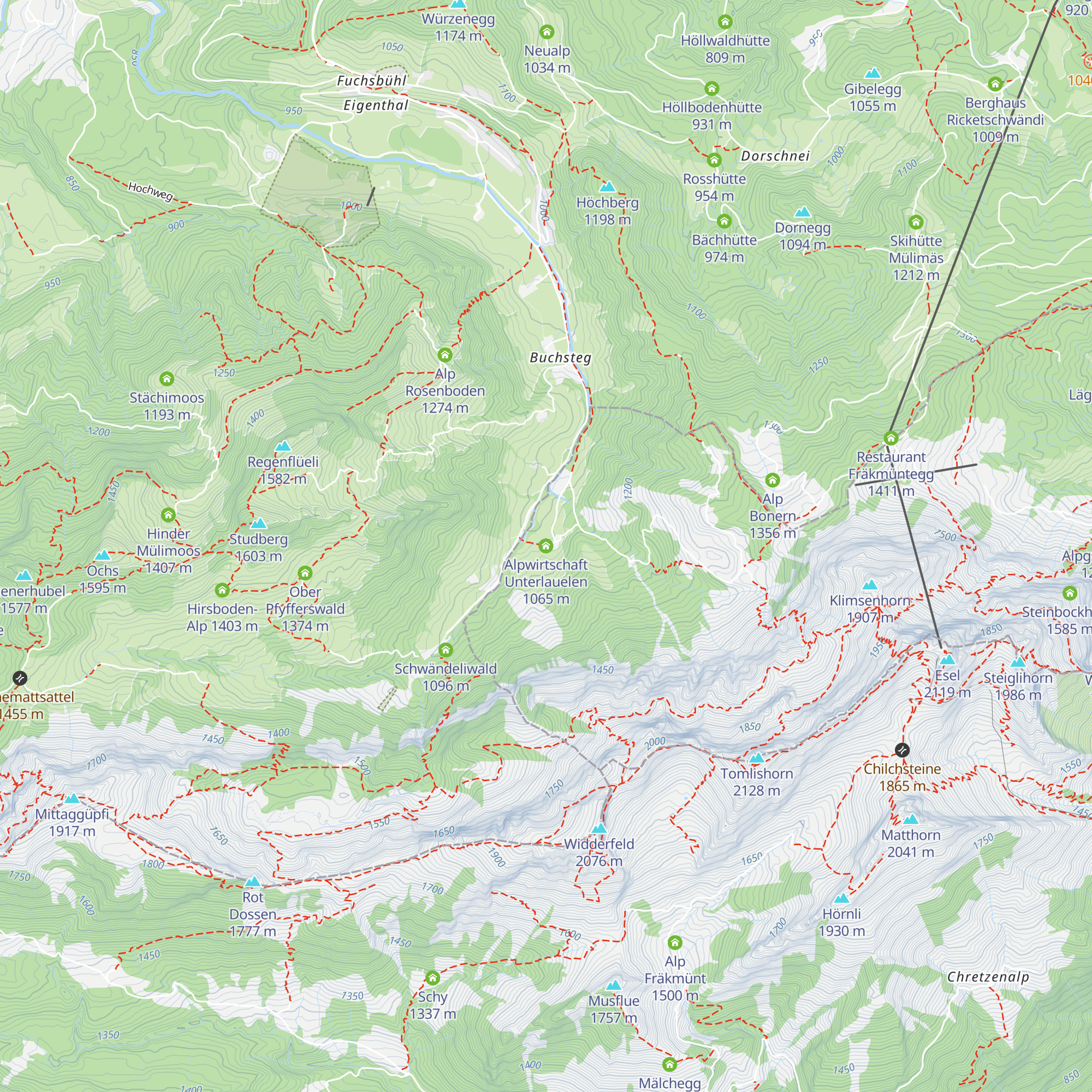 Alpwirtschaft Unterlauelen map