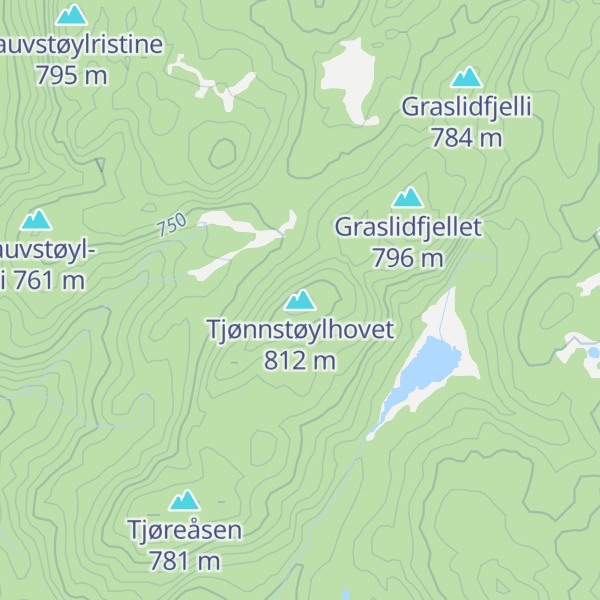Map of Tjønnstøylhovet