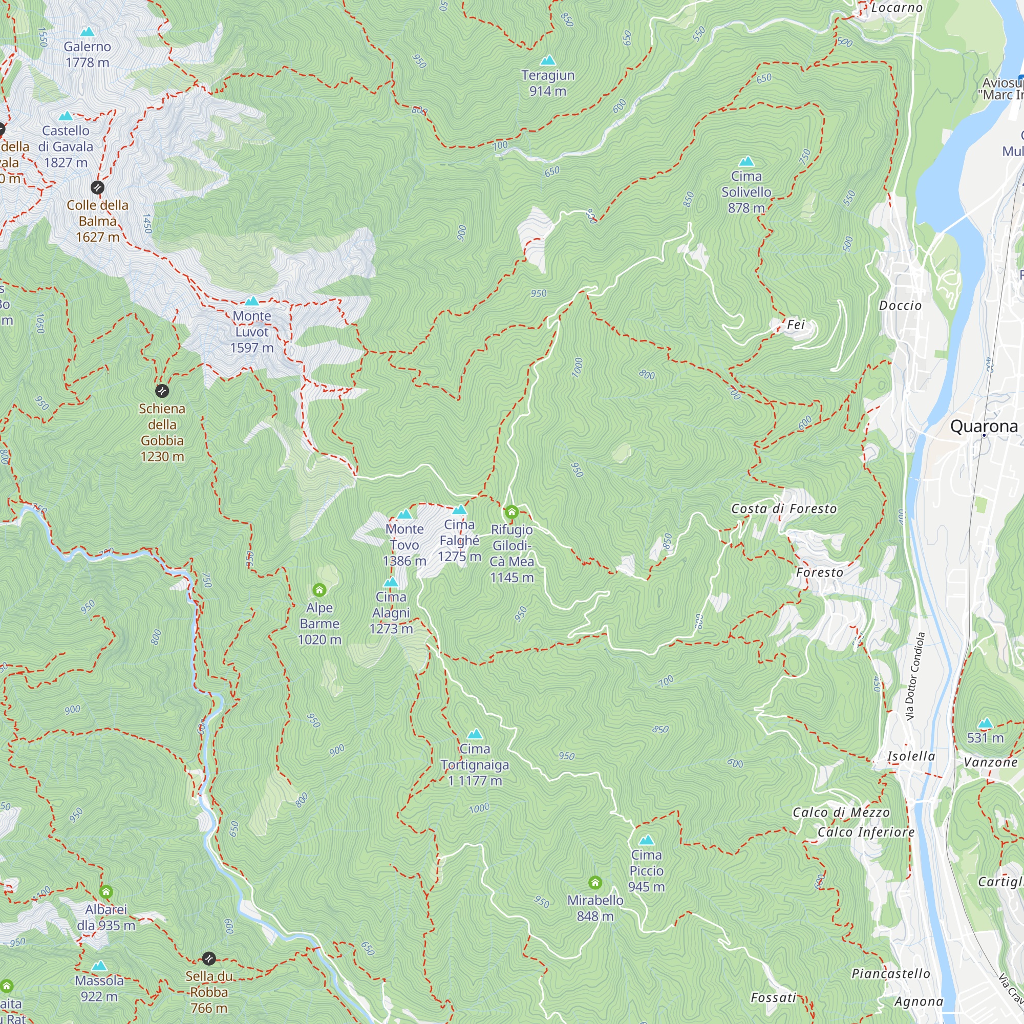 Rifugio Gilodi-Cà Mea map