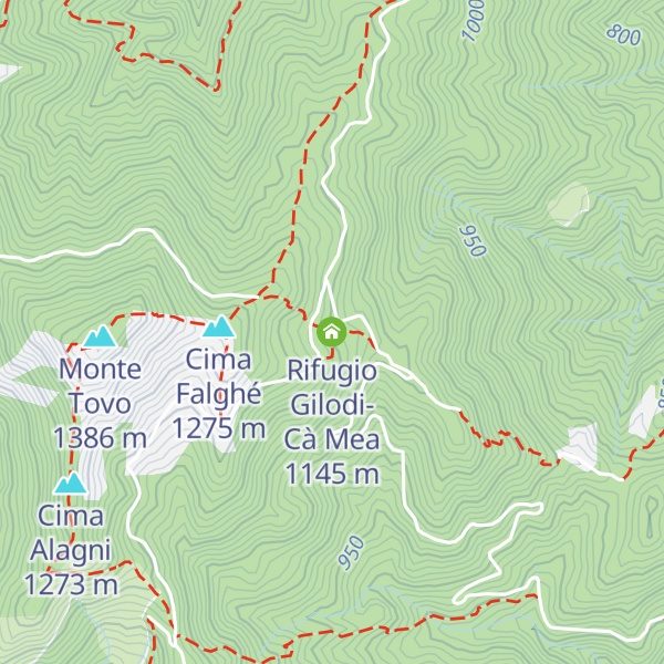 Map of Rifugio Gilodi-Cà Mea
