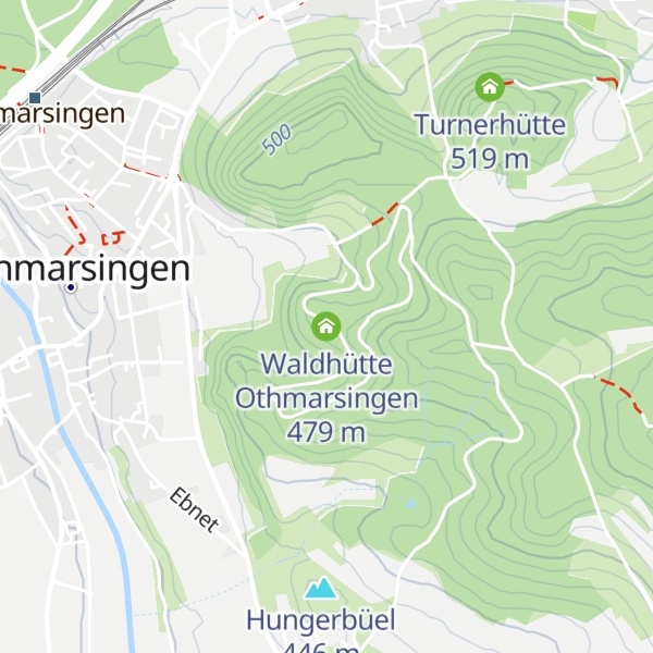 Map of Waldhütte Othmarsingen