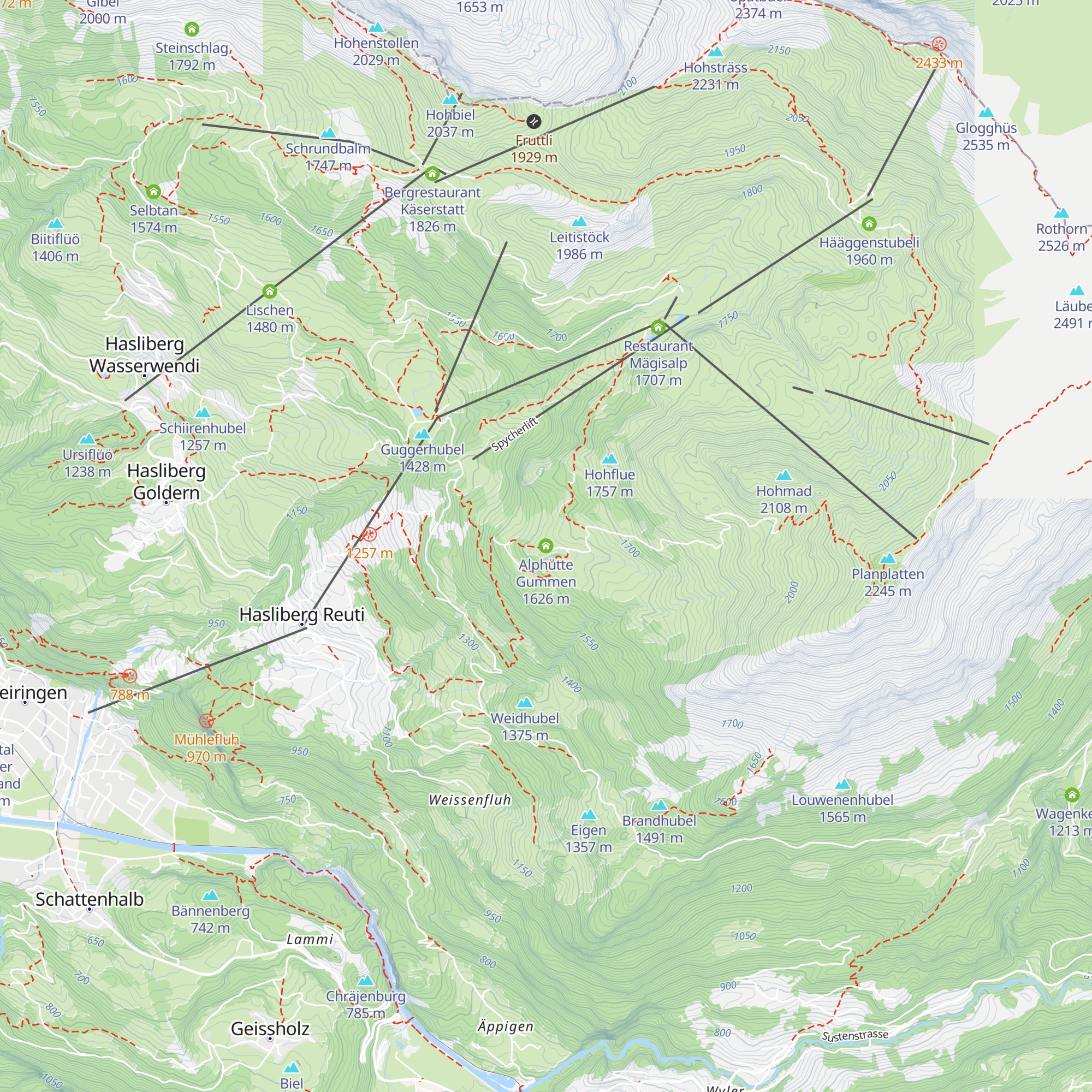 Alphütte Gummen map