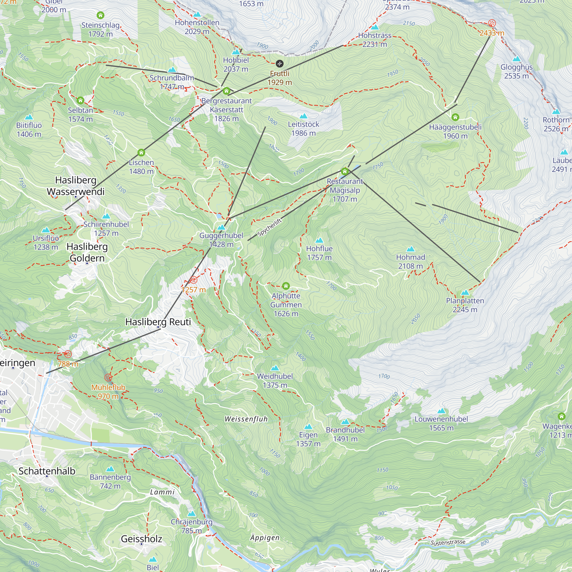 Alphütte Gummen map