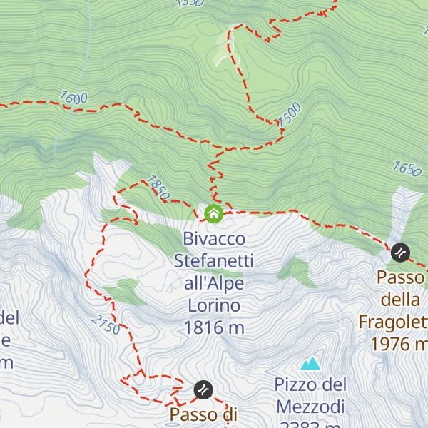 Map of Bivacco Stefanetti all'Alpe Lorino