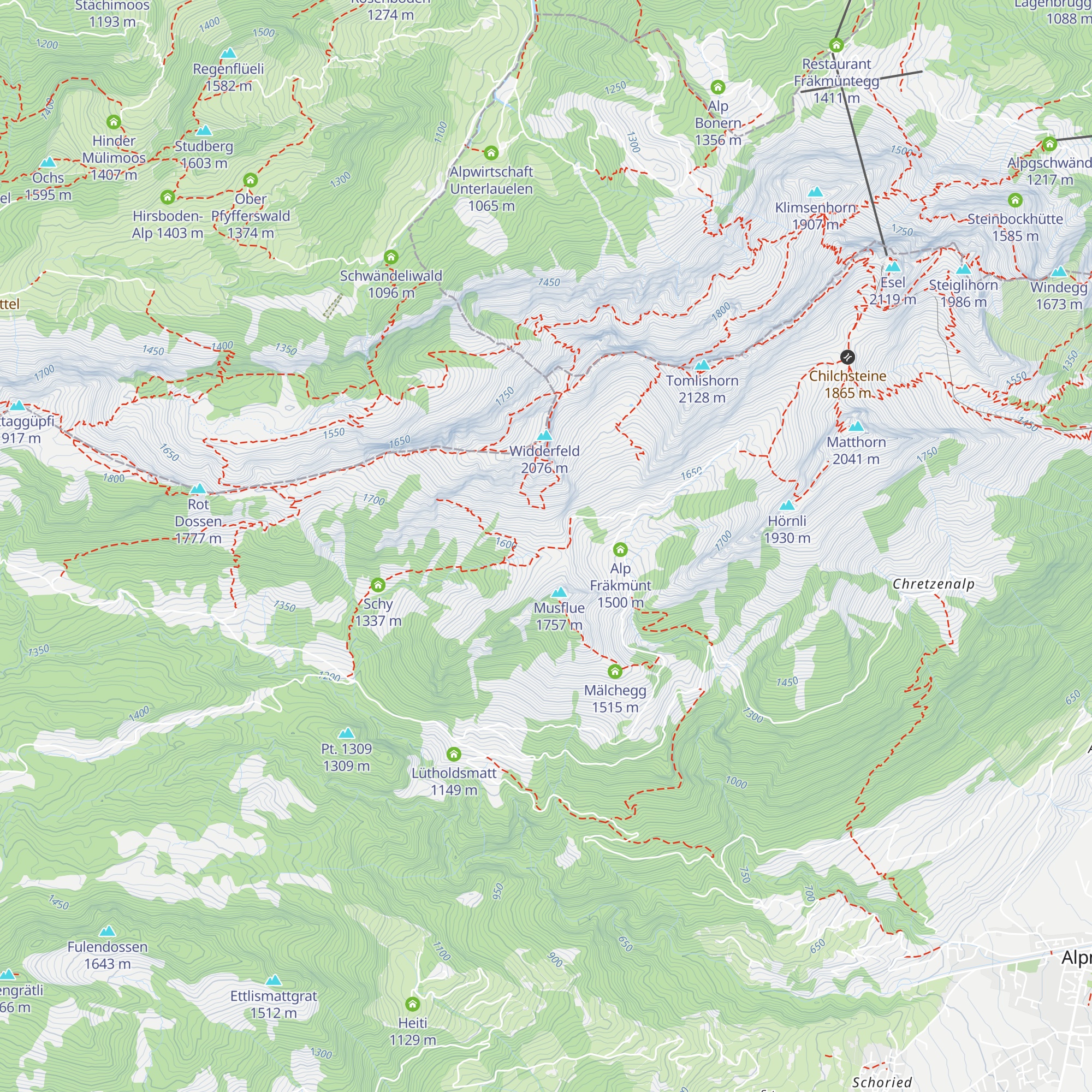 Schyflue map