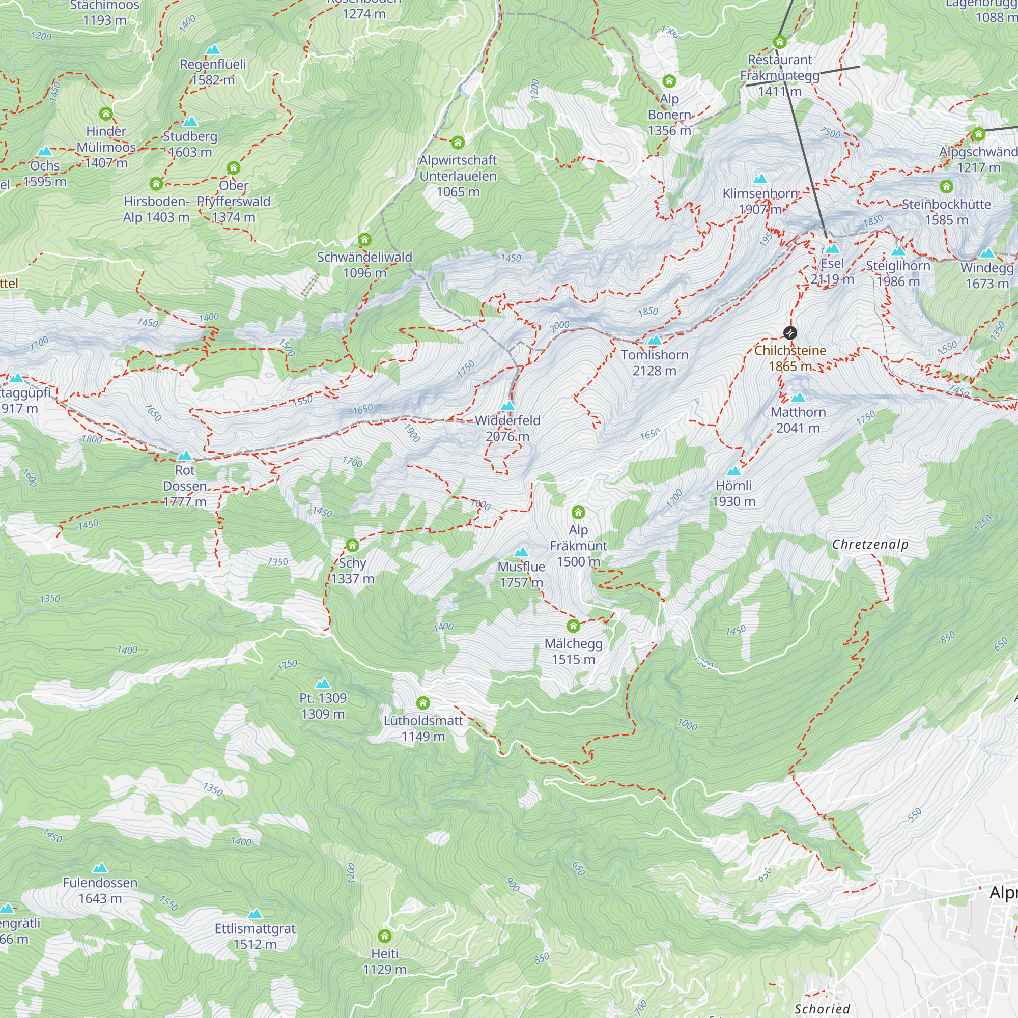 Schyflue map