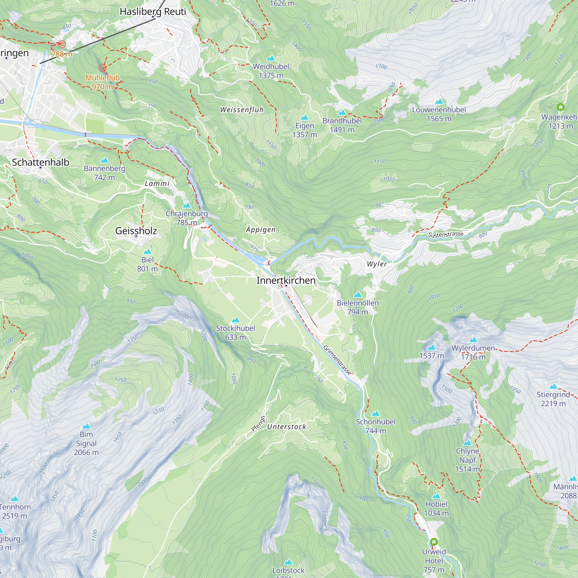 Info Center Innertkirchen map