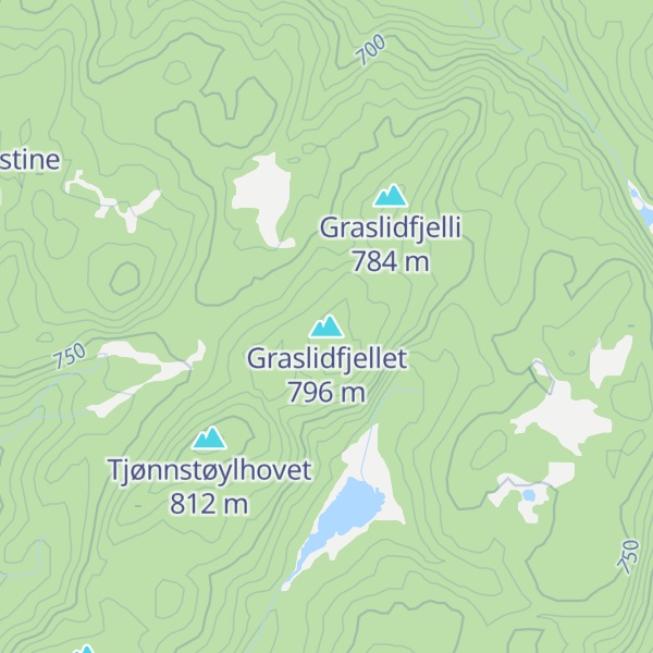Map of Graslidfjellet