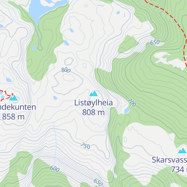 Map of Listøylheia