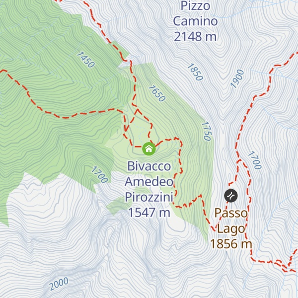 Map of Bivacco Amedeo Pirozzini